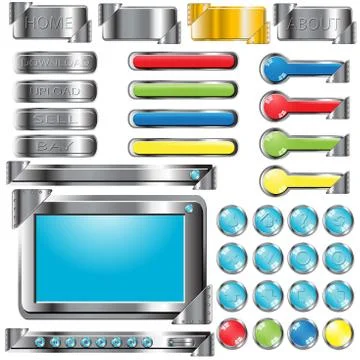 Button Stock Illustration