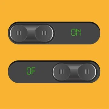 Button on of Stock Illustration