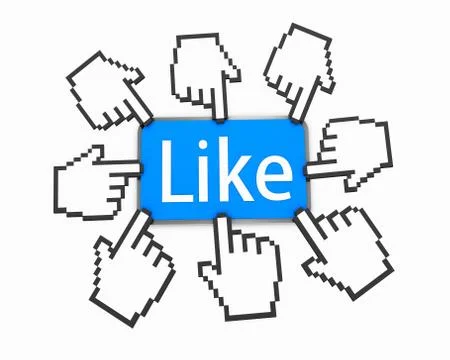 Like button 库存插图