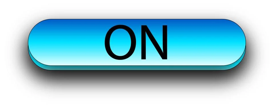 An On Button Stock Illustration