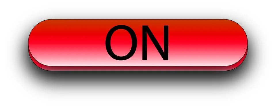 An On Button Stock Illustration