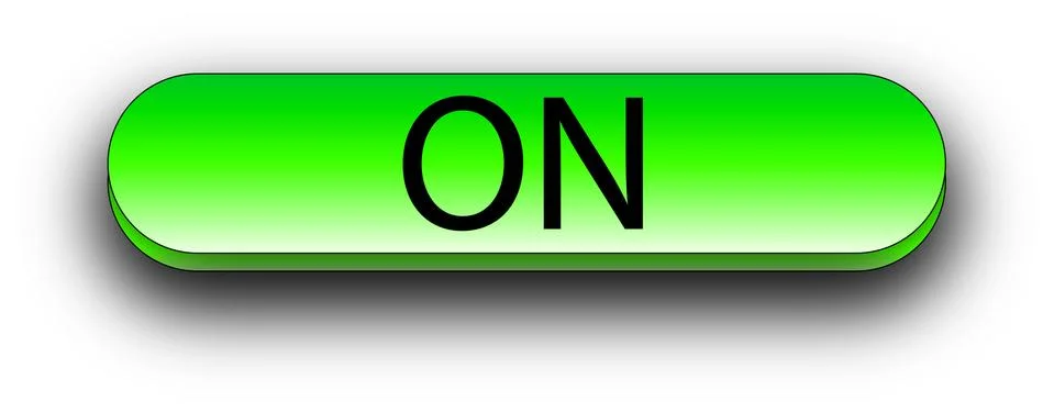 An On Button Stock Illustration