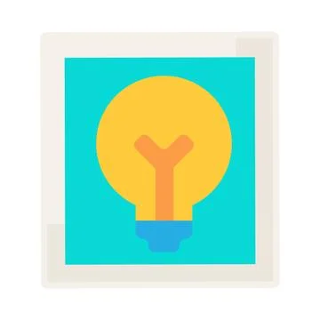 Button With Image Of Light Bulb Symbol Icon 库存插图