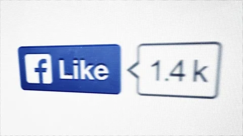 Like Button With Increasing Numbers On Facebook Stock Footage 42429678