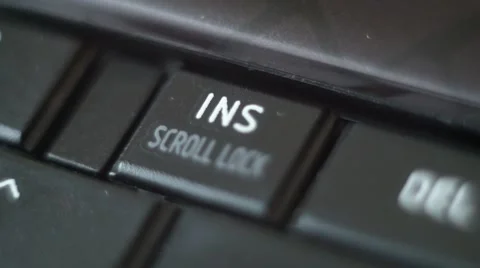 Button Insert Black PC Keyboard Typing Stock Footage 47309758