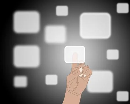 Button interface Illustrazione stock