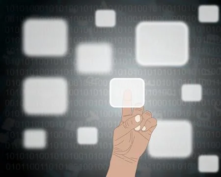 Button interface Illustrazione stock