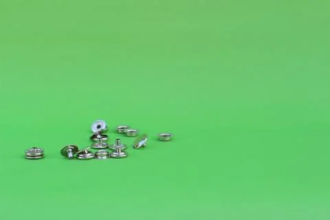 Button on isolated green Stock Photos