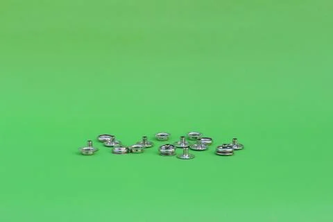 Button on isolated green Stock Photos