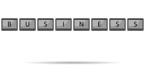 Button keyboard business Stock Illustration