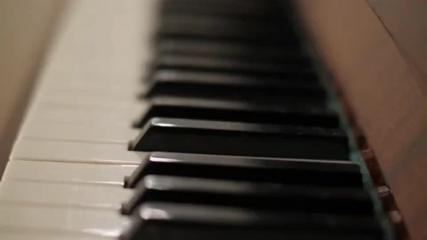 Button keyboard of classical musical instrument piano with black and white keys Stock Footage 147122210