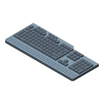 Button keyboard icon, isometric style Illustrazione stock