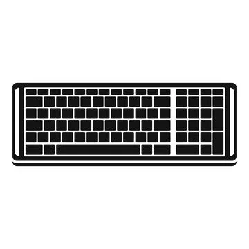 Button keyboard icon, simple style Stock Illustration
