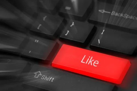 Like button keyboard Stock Illustration