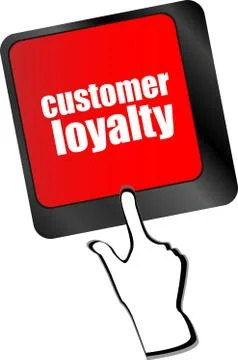 Button keypad key with customer loyalty word Stock Illustration