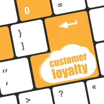 Button keypad key with customer loyalty word Stock Illustration