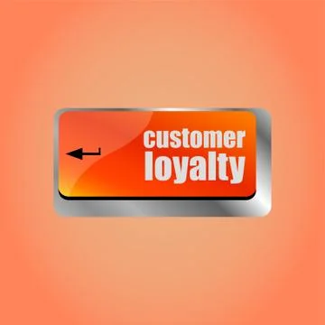 Button keypad key with customer loyalty word Stock Illustration