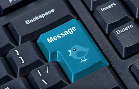 Button keypad message with birdie. Button keypad message with birdie. Copy... 스톡 사진