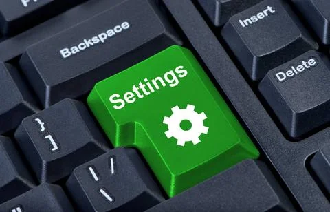 Button keypad settings with gear icon. Button keypad settings with gear ic... Stock Photos