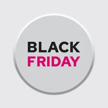 Button labeled Black Friday in neomorphism style. Stock Illustration