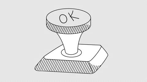 Button labeled ok for whiteboard video with alpha channel Stock Footage 148168616