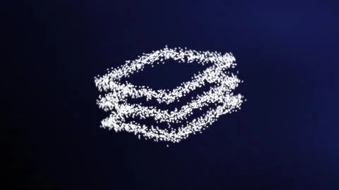 Button layers  in particles effect Illustrazione stock