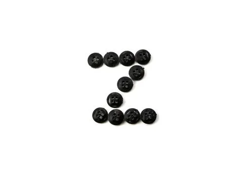 Button letter Foto stock