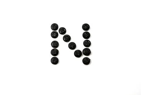 Button letter Foto stock