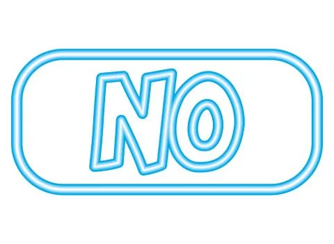 Button lettering neon white background Stock Illustration