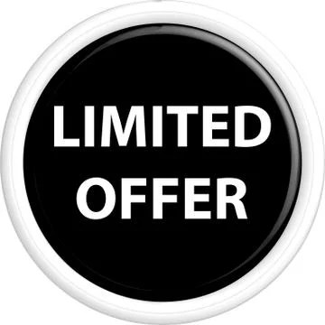 Button limited offer Stock Illustration
