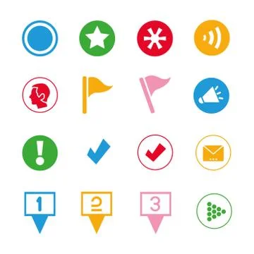 Button list, web icons Illustrazione stock