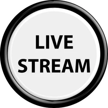 Button live stream Illustrazione stock