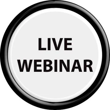 Button live webinar イラスト素材