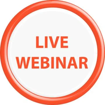 Button live webinar Illustrazione stock