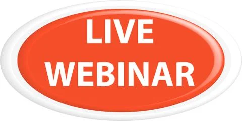 Button live webinar 스톡 일러스트