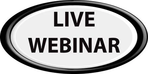 Button live webinar Illustrazione stock