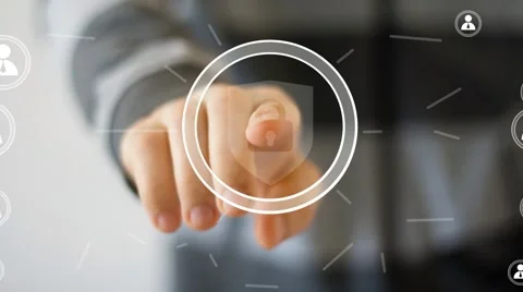 Button locked shield security virus business online web Stockbeeldmateriaal 67481173