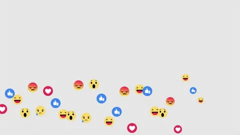 Like button, Love,react emotion icon animated with alpha channel. Social medi Video stock 139759201