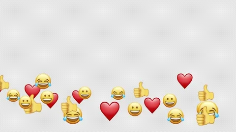 Like button, Love,react emotion icon animated with alpha channel. Video stock 170060842