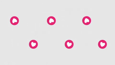 Like button, Love,react emotion icon Social media interaction animation Wit.. Stock Footage 309087861