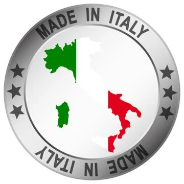 Button Made in Italy Stock Illustration