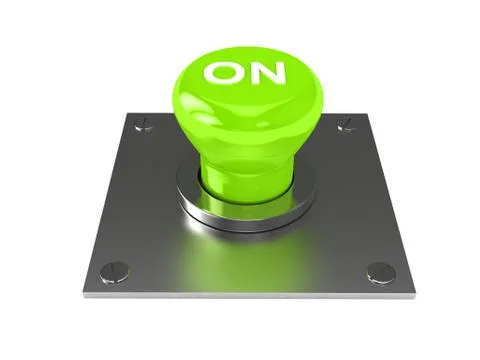 Button on metal Stock Illustration