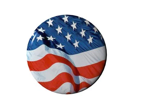 Button mit amerikanischer Flagge Button mit amerikanischer Flagge Copyrigh... Foto stock