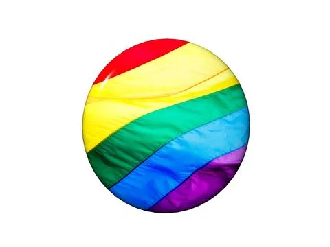 Button mit Regenbogenfarben Button mit Regenbogenfarben Copyright: xZoonar... Foto stock