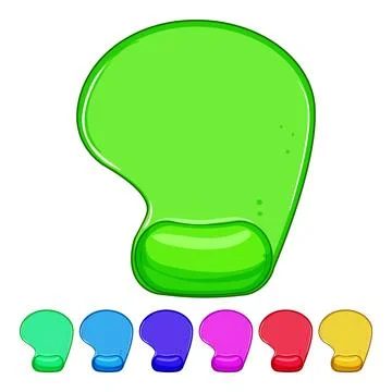 Button mouse pad cartoon vector graphic Illustrazione stock