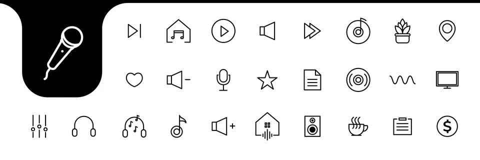 Button of the music set icon design vector Stock Illustration