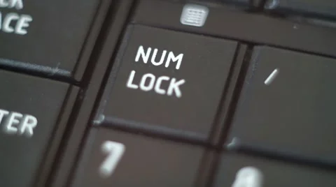 Button Num Lock Black PC Keyboard Typing Stock Footage 47309826