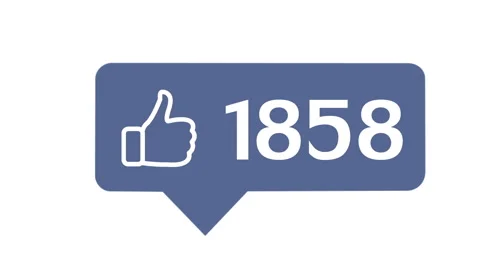 "Like button" with numbers on social network, with alpha matte Stock-Footage 92534309