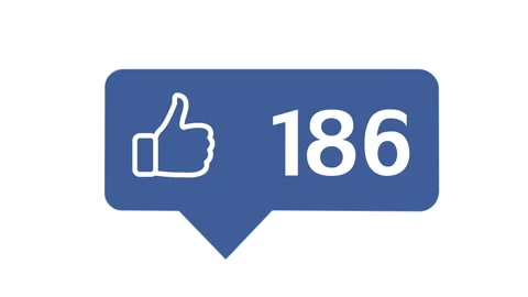 "Like button" with numbers on social network Video stock 92529488