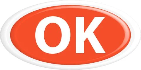 Button OK Stock Illustration